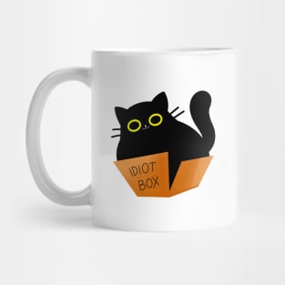 Idiot box cat Mug